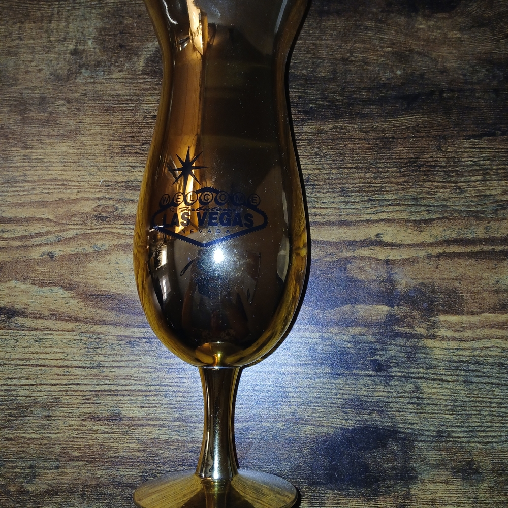 Gold Las Vegas Souvenir Glass